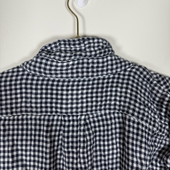 J. Crew Navy and White Gingham Shirt - Picture 6 of 9